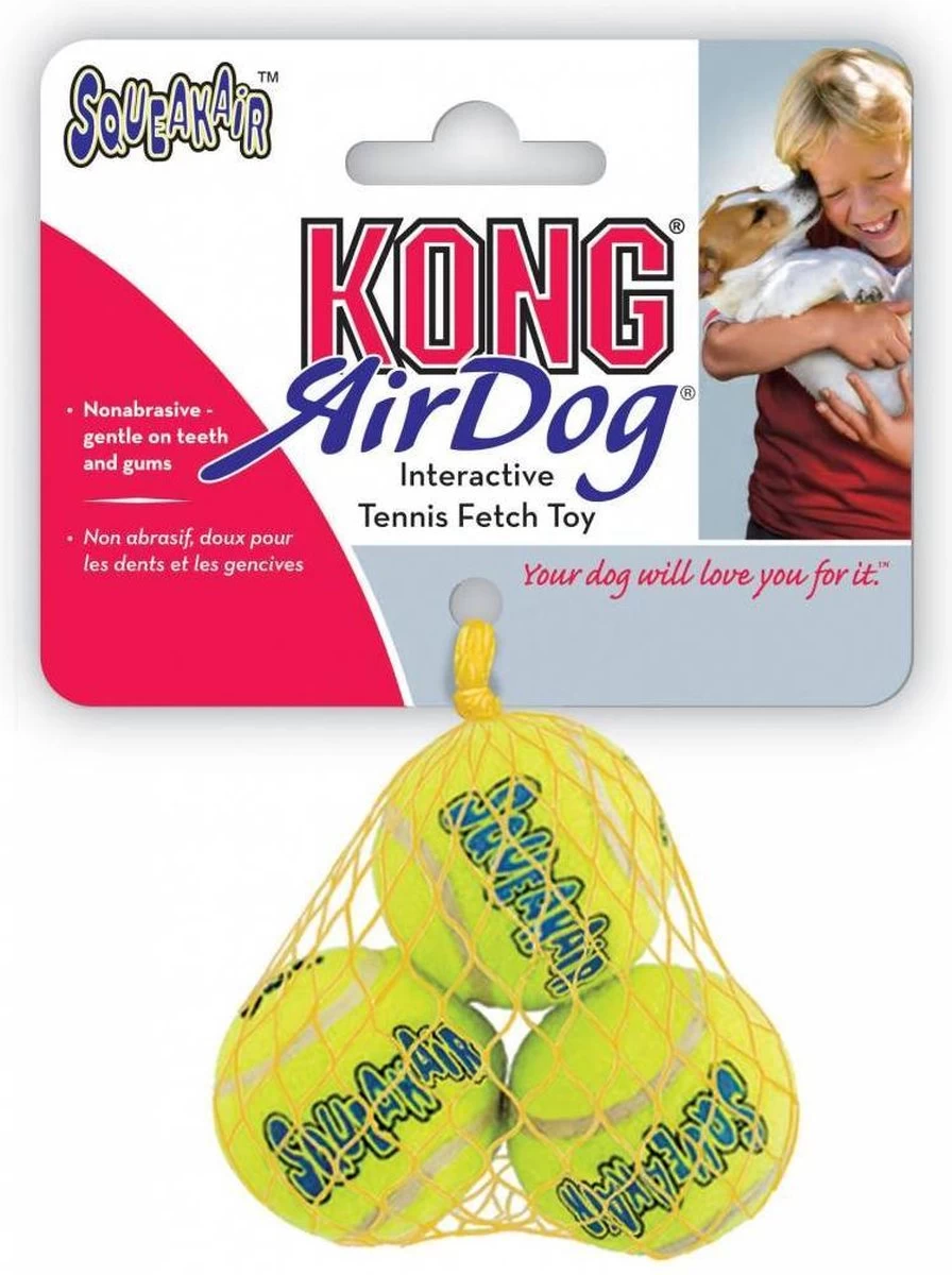 Kong Air Squacker Tennisbal - Hondenspeelgoed - Geel - M - Ø7,1 Cm - Afbeelding 10
