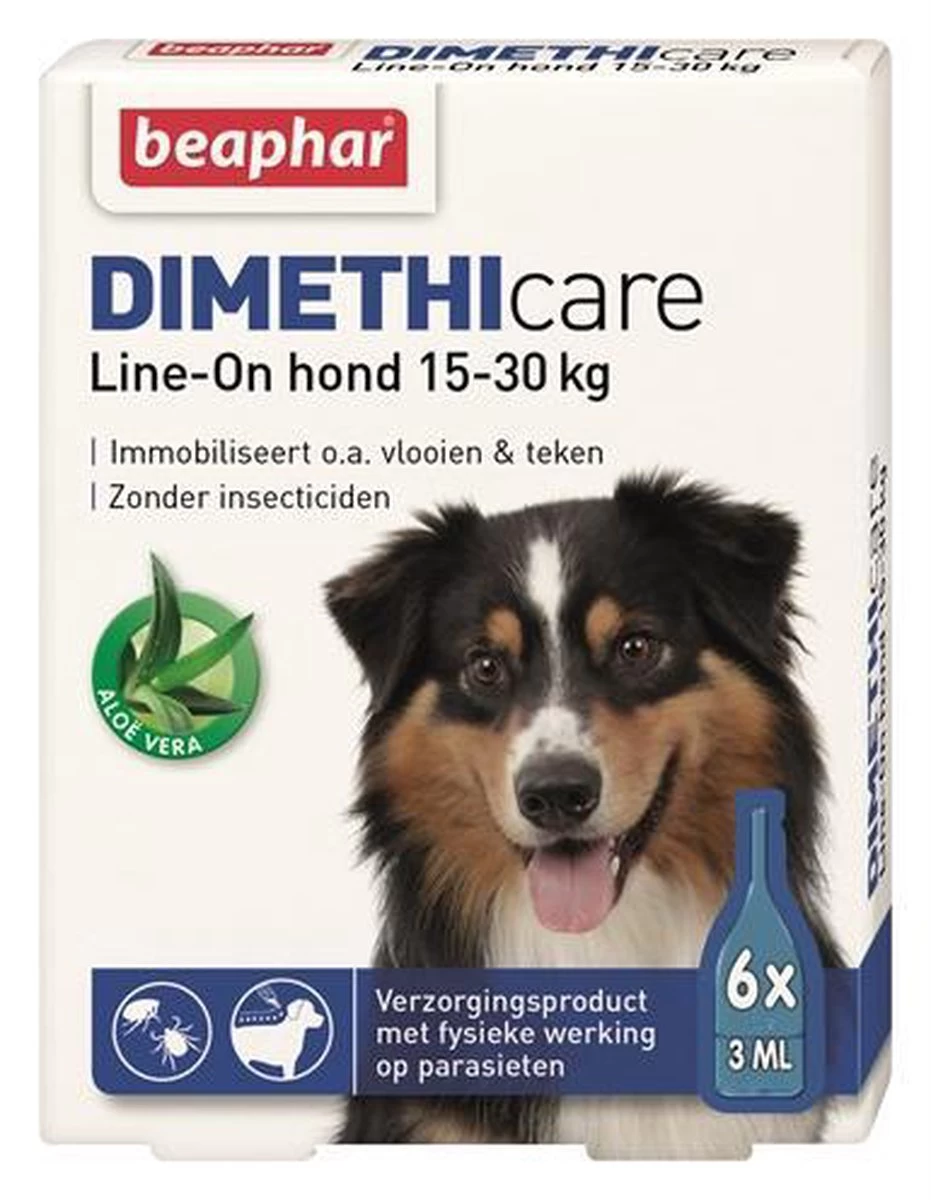 Beaphar Dimethicare Line-on Hond <15 Kg - 6 Pipetten - Afbeelding 5