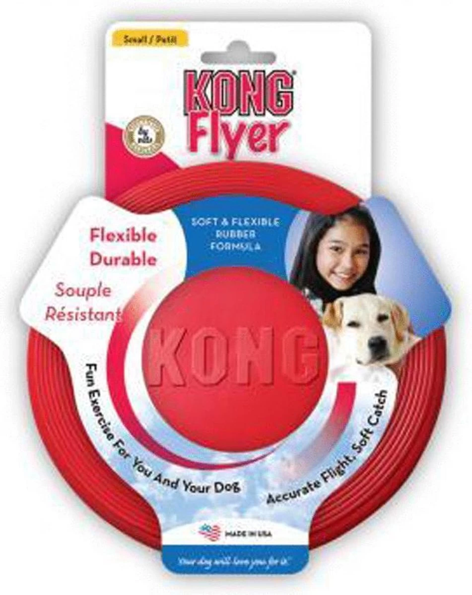 Kong Flyer Frisbee - Hondenspeelgoed - Rood - Ø25 Cm - Afbeelding 15