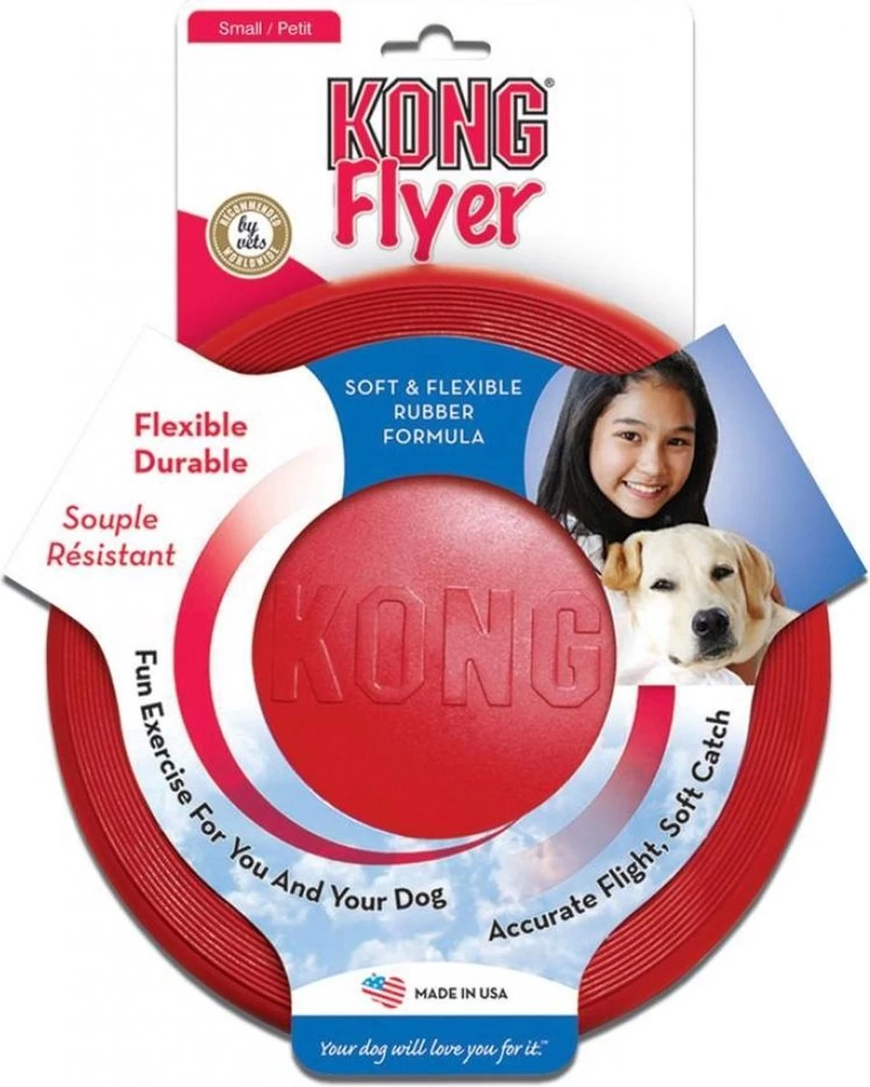 Kong Flyer Frisbee - Hondenspeelgoed - Rood - Ø25 Cm - Afbeelding 13