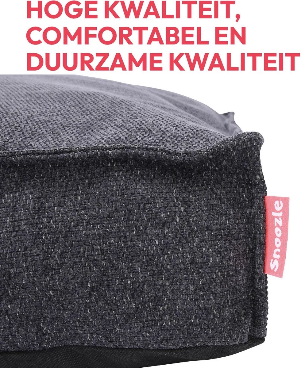 Snoozle Orthopedische Hondenmand - Zacht En Luxe Hondenkussen - Hondenbed - Wasbaar - Hondenmanden - 100 X 70 Cm - Stormy Grey - Afbeelding 2