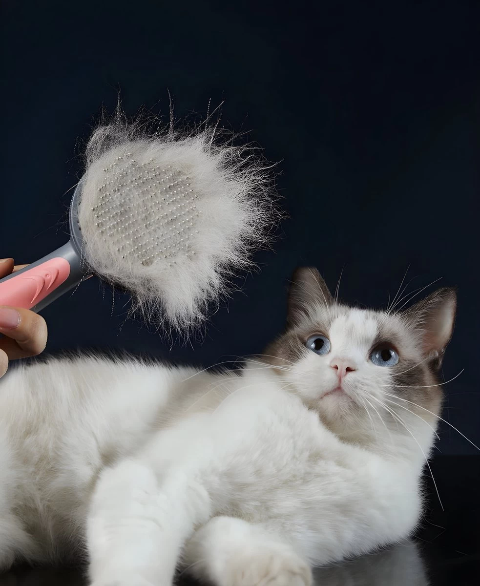 Pakeway T9 - Kattenborstel - Zelfreinigende Kattenkam - Groen - Massageborstel - 19,3 Cm - Afbeelding 10